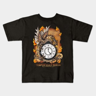 Steampunk Dragon Clockwork Elegance Kids T-Shirt